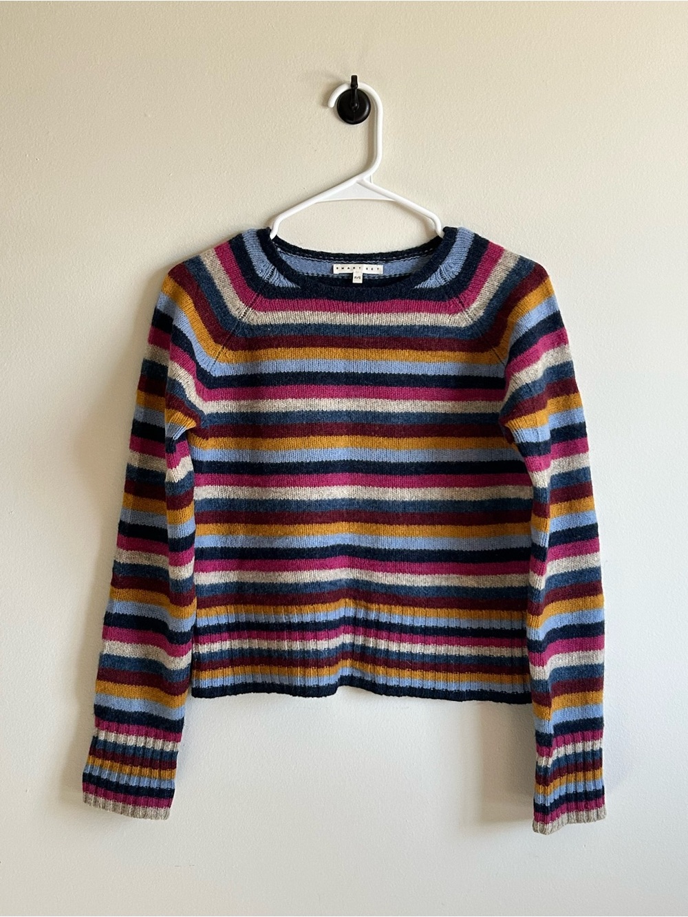 Smart Set Wool Striped Multicolor Knit Crewneck Sweater - Picture 2 of 6